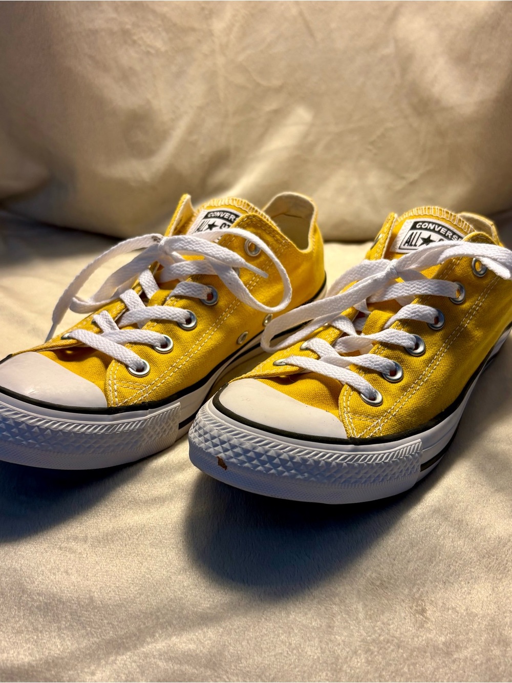 Converse Yellow Low Top Canvas Sneakers